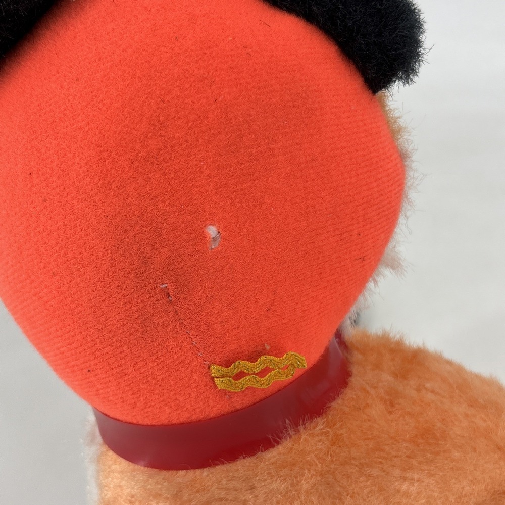 Vintage SUPERIOR TOY AND NOVELTY Plush Orange Fox Red Collar‎ 12" 1960s 1970s - Picture 15 of 16
